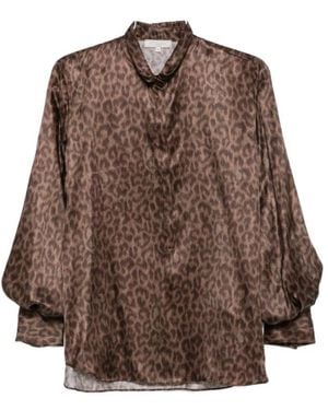 Antonelli Overhemden ,Zwart ,Blouses - Bruin
