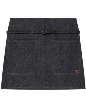 Courreges Two Pockets Denimrock - Schwarz