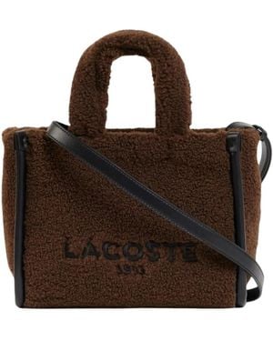 Lacoste Tassen ,Bruin ,Polyester Small Heritage Tote