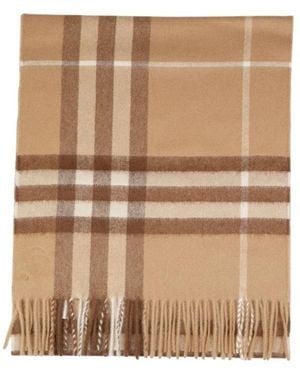 Burberry Accessoires ,Bruin ,Kasjmier Mu Giant Check Scarf - Naturel