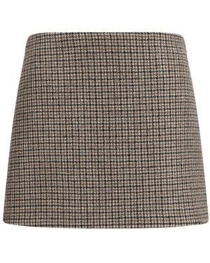 P.A.R.O.S.H. Houndstooth Minirok - Bruin