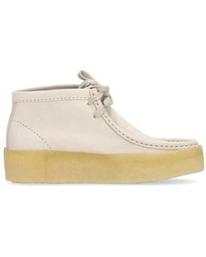 Clarks Lace-Up Boots - White