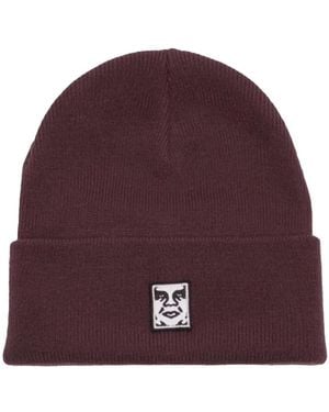 Obey Accessoires ,Bruin ,Icon Patch Beanie - Paars