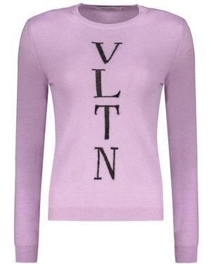 Valentino Garavani Round-Neck Knitwear - Purple