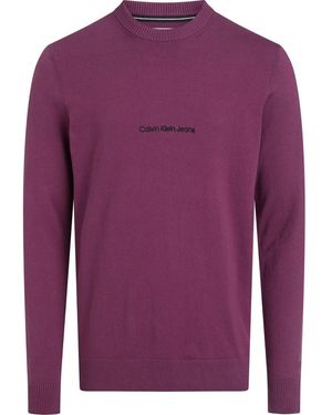 Calvin Klein Round-Neck Knitwear - Purple