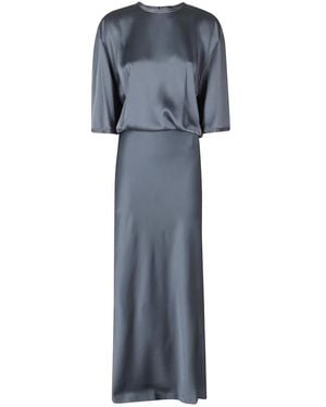 Semicouture Envers Satin-Kleid - Grau