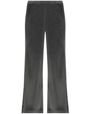 パンツ BALENCIAGA Women Straight Pants 681822 TRLC73001 Green Printed silk satin wide-leg pants in green - Balenciaga