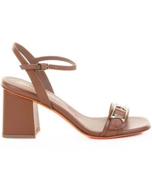 Santoni Schoenen ,Bruin ,High Heel Sandalen - Roze