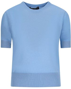 Dolce & Gabbana Stylischer Crewneck Pullover - Blau