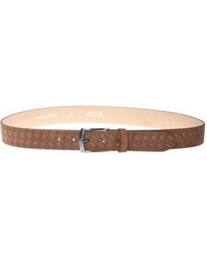Baldinini Woven Print Suede Belt - Bruin