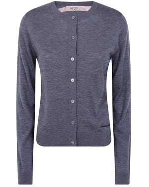 N°21 Klassischer Cardigan - Blau