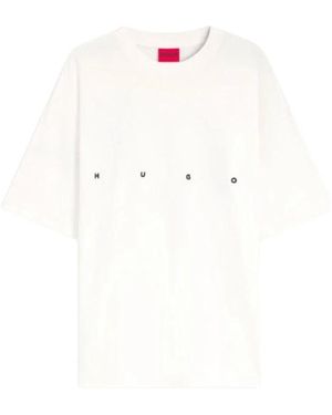 HUGO Tops ,Wit ,Katoen Dariso Oversized T-Shirt