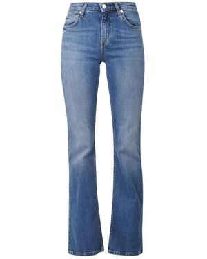 Roy Rogers Flared Jeans Met Logoknoopsluiting - Blauw