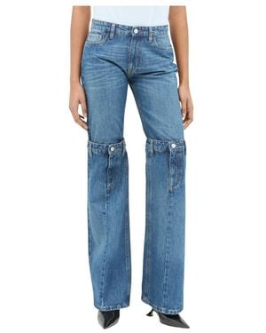 Coperni Offene knie straight-leg jeans - Blau