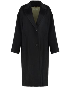 Golden Goose Jassen ,Zwart ,Wol Wollen Jas Met Mohair