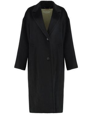 Golden Goose Jassen ,Zwart ,Wol Wollen Jas Met Mohair