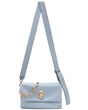 Oltre Genuine Leder Umhängetasche - Blau