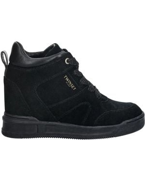Twinset Wildleder-Sneakers - Schwarz