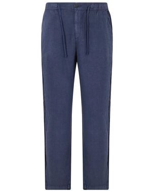 Roy Rogers Broeken ,Blauw ,Linnen Portofino Broek