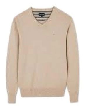 Eden Park V-Neck Knitwear - Natural