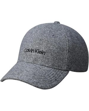 Calvin Klein Accessoires ,Grijs ,Katoen Emb Titlecase Logo Cap