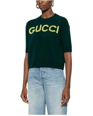 Gucci Round-Neck Knitwear - Verde