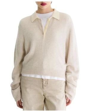Bellerose Dusto Gestreiftes Poloshirt - Natur