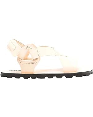 Jil Sander Schoenen ,Roze ,Leer Sandalo - Wit