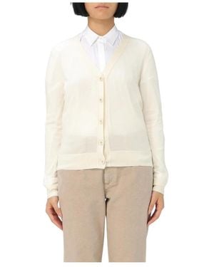 Tory Burch Cashmere Vneck Cardigan Sweater - Naturel