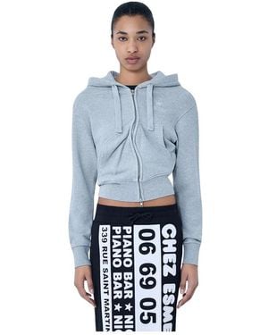 VAQUERA Hoodies & Sweatvesten ,Grijs ,Katoen Twisted Hoodie - Blauw