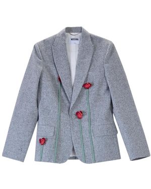 Moschino Giacca Papaveri - Blauw