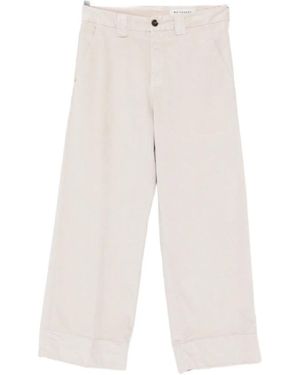 White Sand Wide Trousers - Wit