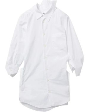Junya Watanabe 3/4-Mouw Overhemd Met Knoopsluiting - Wit