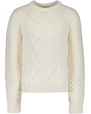 Dior Gerippter zip pullover - Weiß