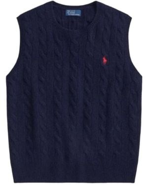 Ralph Lauren Damenbekleidung Strickwaren Hunter Aw25 - Blau