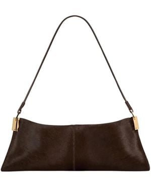 Balmain 64-83 Kleine Tasche Aus Pony-Effekt-Leder - Braun