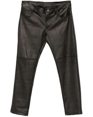 Salvatore Santoro Leather Trousers - Black