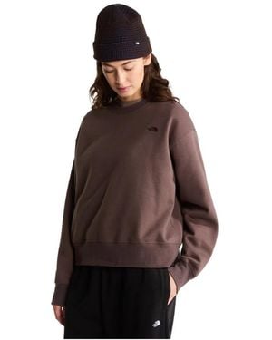 The North Face Fitness ,Bruin ,Katoen Essential Simple Dome Boxy Oversized Sweatshirt