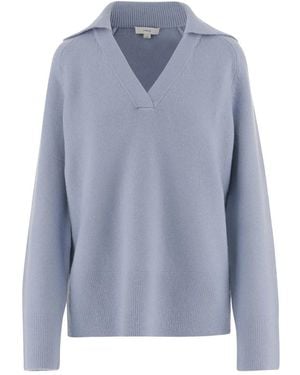 Vince V-Neck Knitwear - Blue