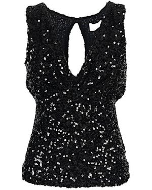 P.A.R.O.S.H. Sleeveless Tops - Black