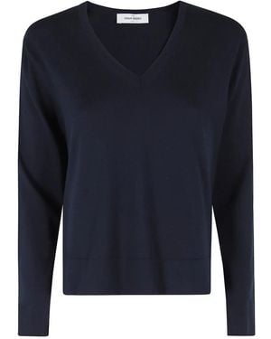 Gran Sasso V-Neck Knitwear - Bleu