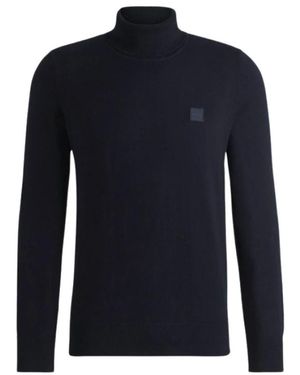 HUGO Truien & Vesten ,Blauw ,Katoen Akiro Turtleneck