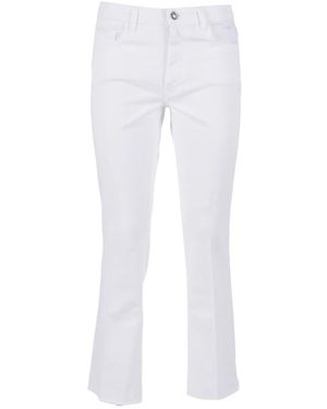 Fay Uitlopende Broek Met Franjes - Wit