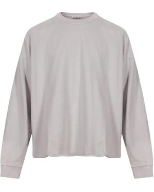 YMC Hoodies & Sweatvesten ,Grijs ,Katoen Studio Sweatshirt