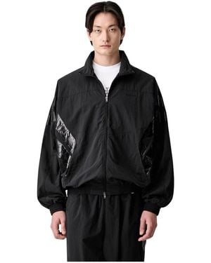 Vetements Jassen ,Zwart ,Tracksuitjack Met Tape-Details
