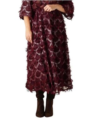 Y.A.S Rokken ,Rood ,Polyester Yaspazilla Hw Skirt