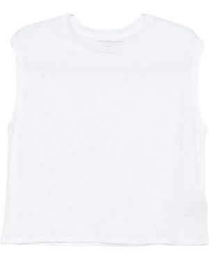 Majestic Filatures Sleeveless Tops - White