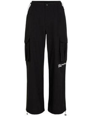 KARL LAGERFELD Straight Trousers - Black
