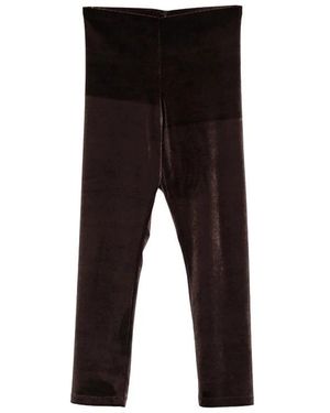 ANDAMANE Broeken ,Bruin ,Leer Leggings - Zwart