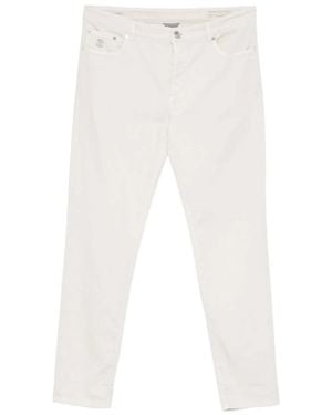 Brunello Cucinelli Ecru Straight-Leg Jeans - Weiß